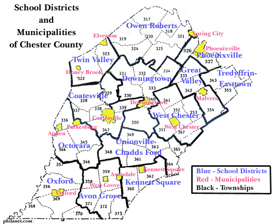 School Districts of Chester County, Pennsylvania