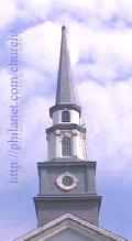 The steeple
of the Presbyterian Church of Chestnut Hill