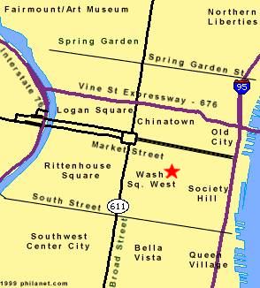 Map of Center City Philadelphia