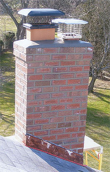 Fully Repaired Chimney with Caps