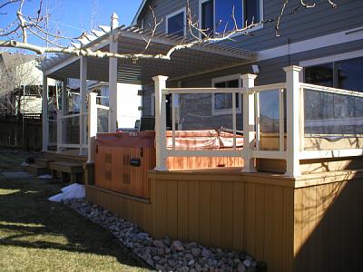 Picture of a Deck with Hot Tub
and Accessories