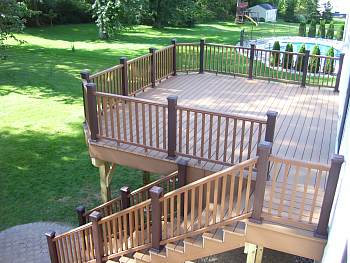 Photo of a Deck Made With TimberTech planks, railings
and skirting