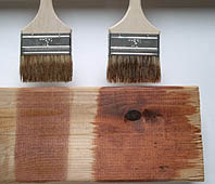 One TIME penetrates deep into and across the wood, 
delivering 2-3 times the coverage of conventional treatments (left).