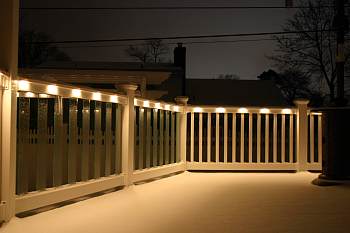 Deck Railings with Low Voltage Lighting