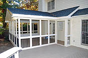 Porch with storage and deck