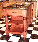 Furniture style island with granite top