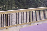 Flat top Pressure Treated railing with Deckorators balusters