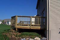 Pressure Treated Deck Side View