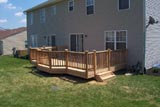 240 Sq. Ft. knotty cedar deck with a bumpout for the grill 
