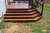 Moisture Shield terracotta color, Custom built steps