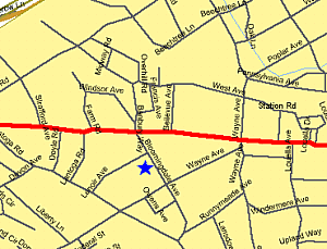 Map of Wayne, PA