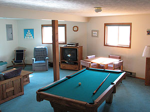 Poconos PA Vacation Home For Sale -  Game Room with Pool Table