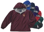 A classic hooded windbreaker, Softex poly with water-resistant finish