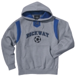 75% cotton 25% polyester, combed and ring-spun for added softness and durability,
gray with contrasting color